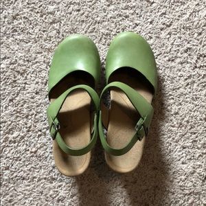 Dansko Green Clogs